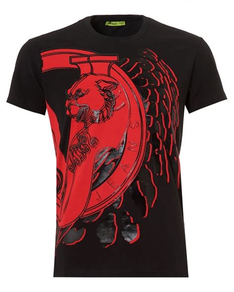 red and black versace shirt|versace collection t shirts.